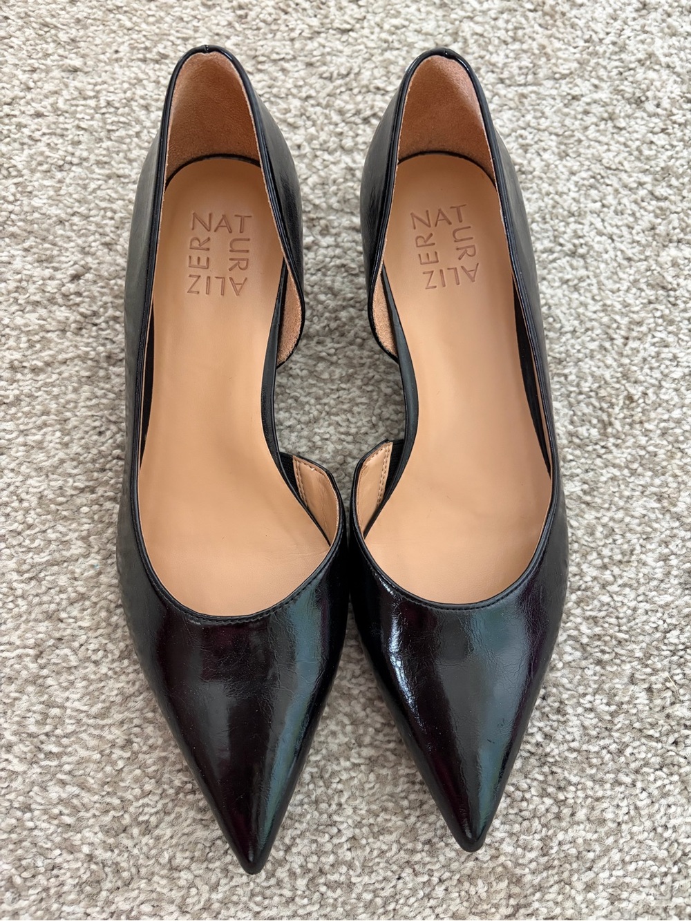 Naturalizer Black Patent Pointed-Toe Heels